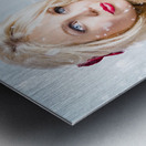 Snow pinup girl Metal print