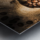 Roasted Coffee Beans In Drawer And Bags On Table Metal print