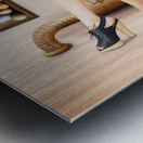 Retro pinup girl. Fashion choice for vintage women Metal print