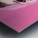 Classic retro woman wearing pinup fashion Metal print