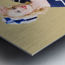 Sailor girl pin-up looking out to sea Metal print