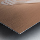 Happy Beautiful Pin Up Girl Drinking Tea Or Coffee Metal print