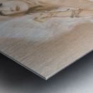 Artistic pencil drawing of a sailor pinup woman Metal print