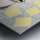 Stressed businessman multitasking huge agenda Metal print