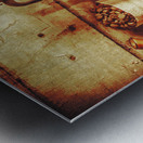 Old bean mill decor. Kitchen art Metal print