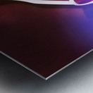 Sunglasses on car bonnet. 1980s road trip Metal print