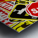 Street sign city Metal print