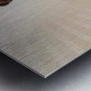 Beautiful Woman Photographer Holding Retro Camera Metal print