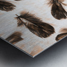 A feathery foray Metal print