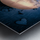 A light in the rain Metal print