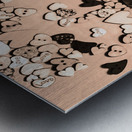 Umbrella boats on heart bay Metal print