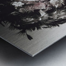 With shadows and feathering Metal print