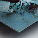 Golfing in the rain Metal print