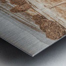 Expansive hills and rustic fencing Metal print