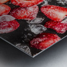 Frozen Strawberries Metal print