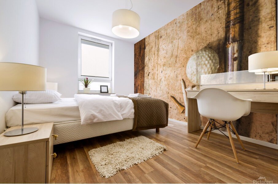 Antique golfer fine art Mural print