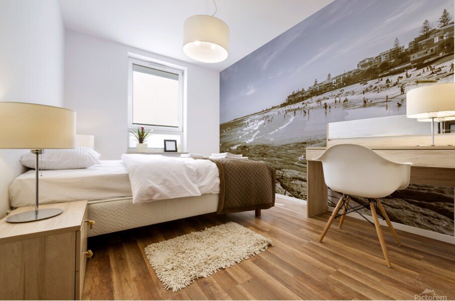 Old Sunshine Coast bathers Mural print