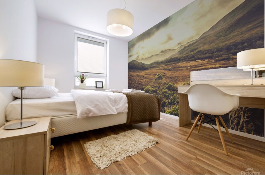 Retro scenic wilderness Mural print