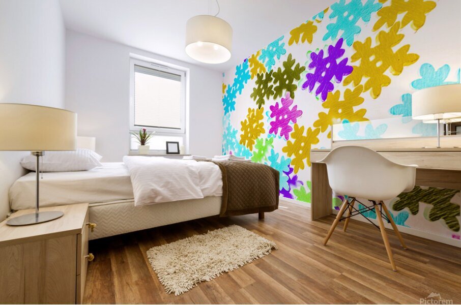 Festive flakes Mural print