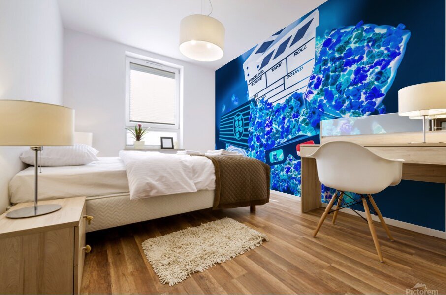 Blue screen entertainment Mural print