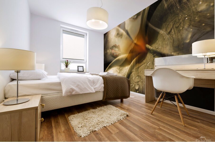 Organic makeup and skincare girl Mural print