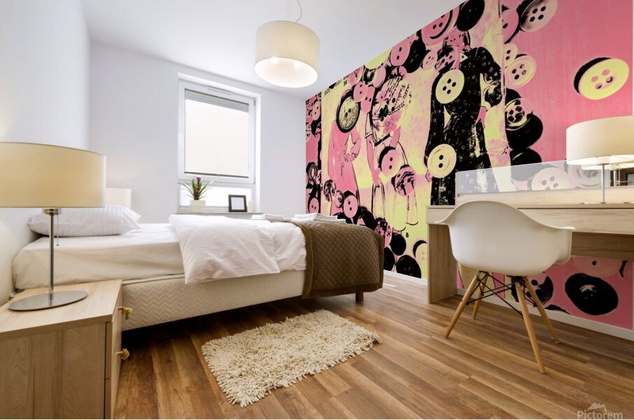 Past patterns and bygone buttons Mural print