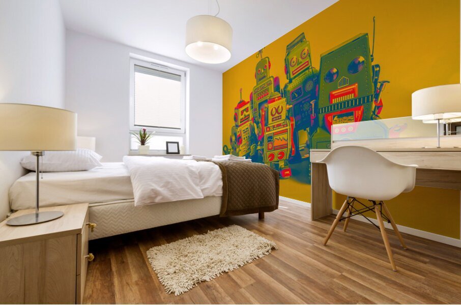Ro-bits and bots Mural print