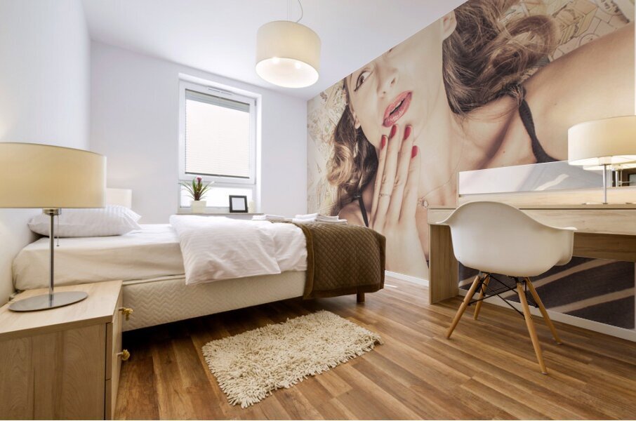 Comics collector pin up girl Mural print