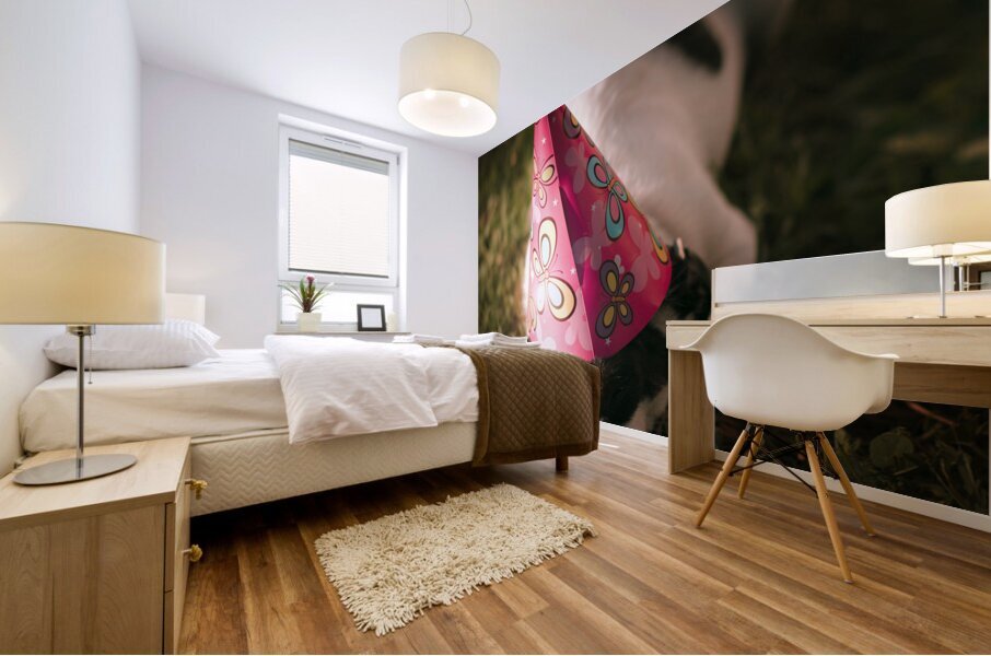 Partied out party animal Mural print