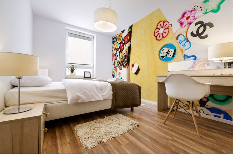 Stuck on boarding Mural print