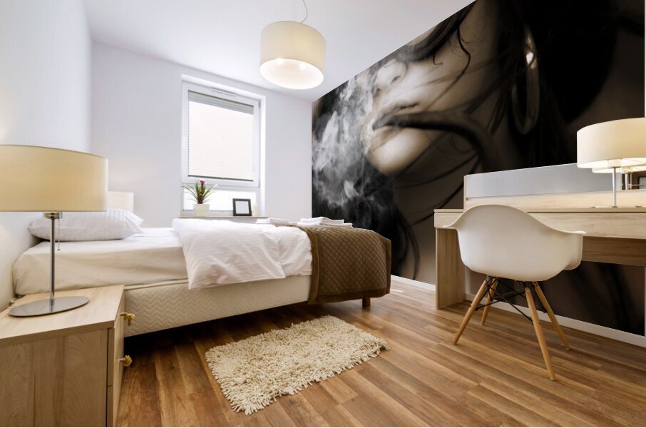 Smoking Hot Industrial Worker Mural print