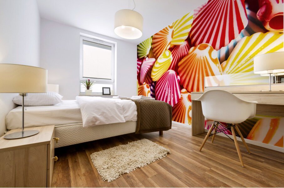 A colourful beach background Mural print