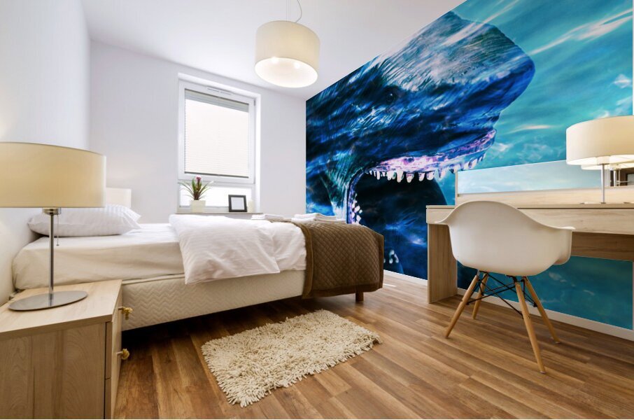Shark bite Mural print
