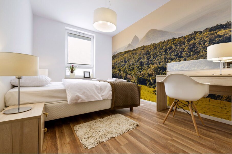 View to the Sunshine Coast Mural print