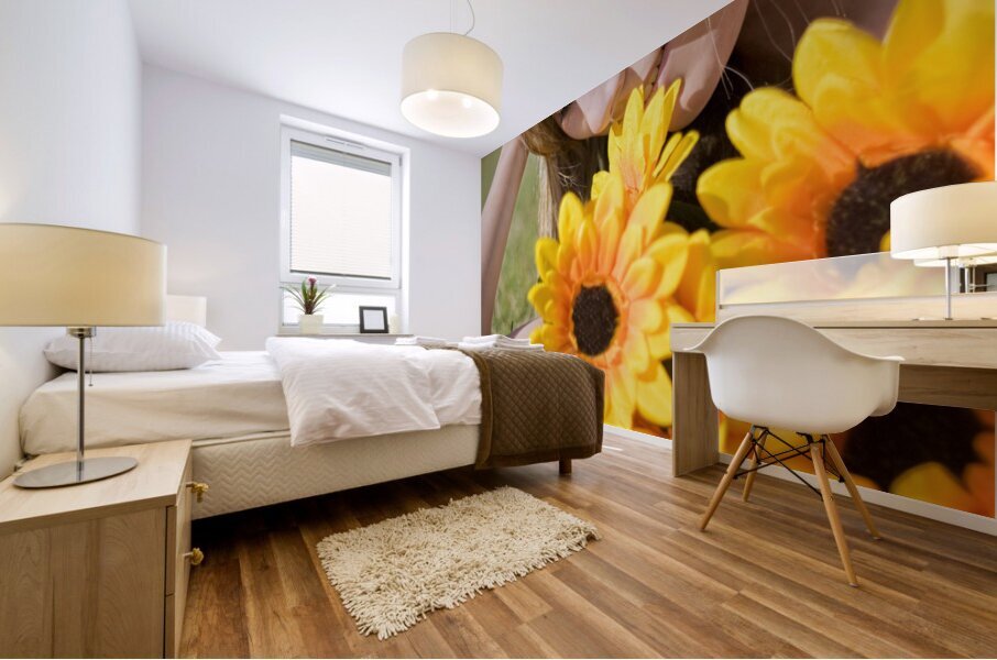 Taking Time To Smell The Flowers Mural print