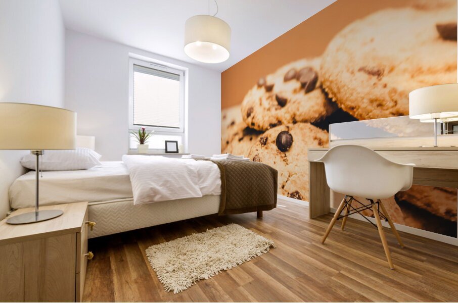 Home baked chocolate biscuits Mural print
