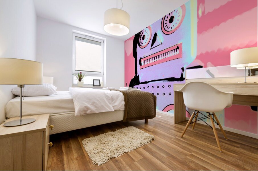Pop art poster robot Mural print