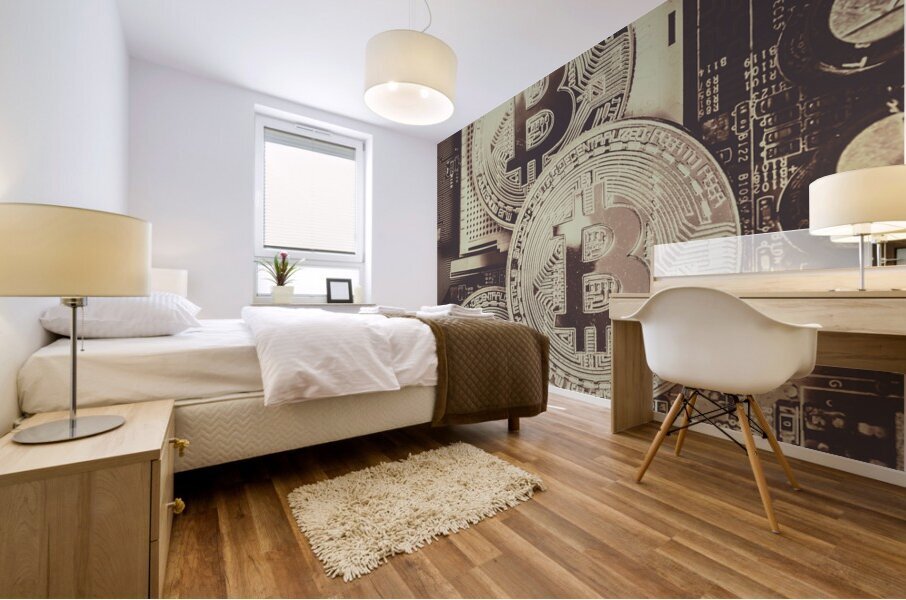Blocks of Bitcoin Mural print