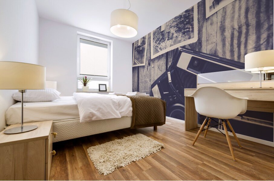 Vintage camera gallery Mural print