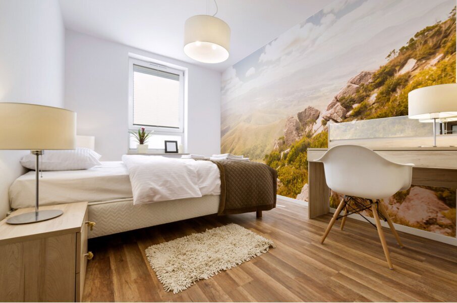 Scenic mountain peak Mural print