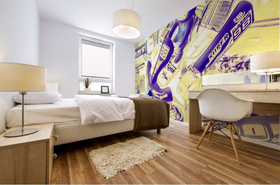 Chaotic karts Mural print