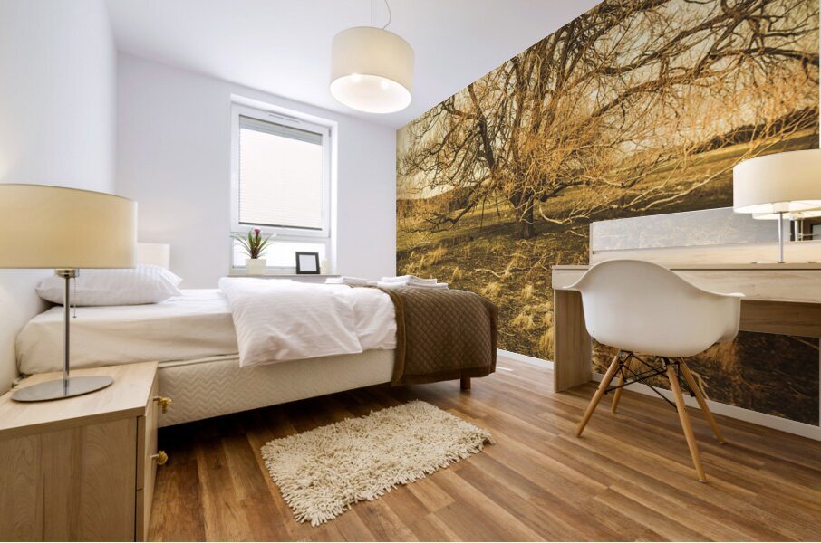 Dead tree in seasons bare Mural print