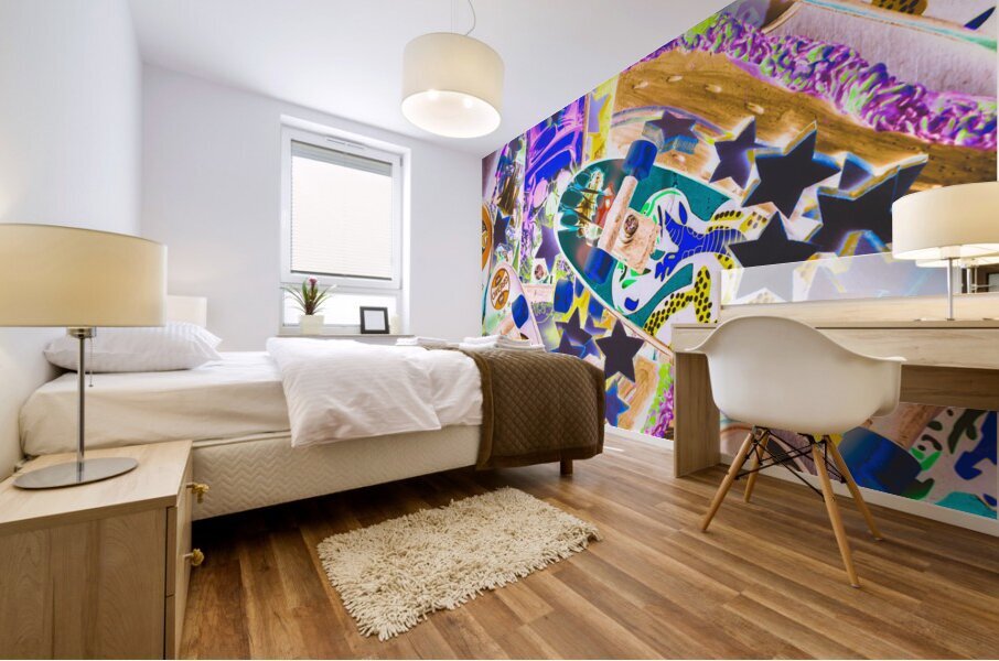 Skating stars Mural print