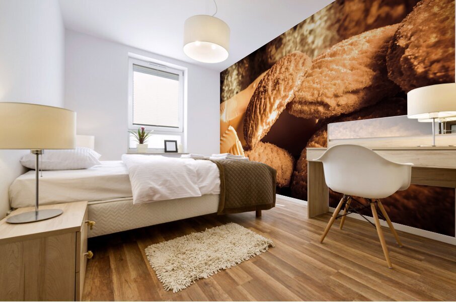 Still life bakery art. Shortbread cookies Mural print