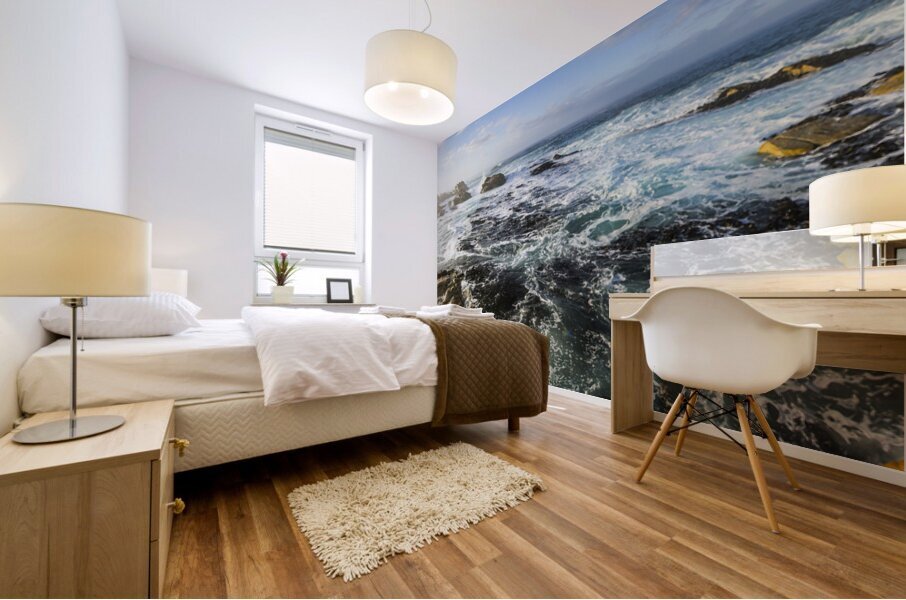 Seas of the wild west coast of Tasmania Mural print