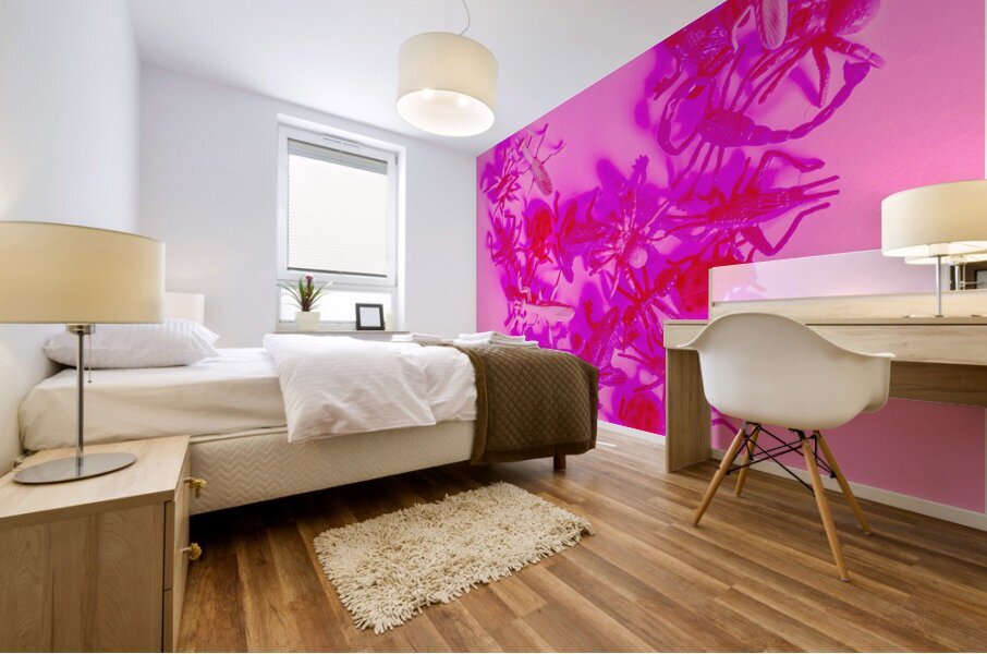 Love bug pop heart Mural print