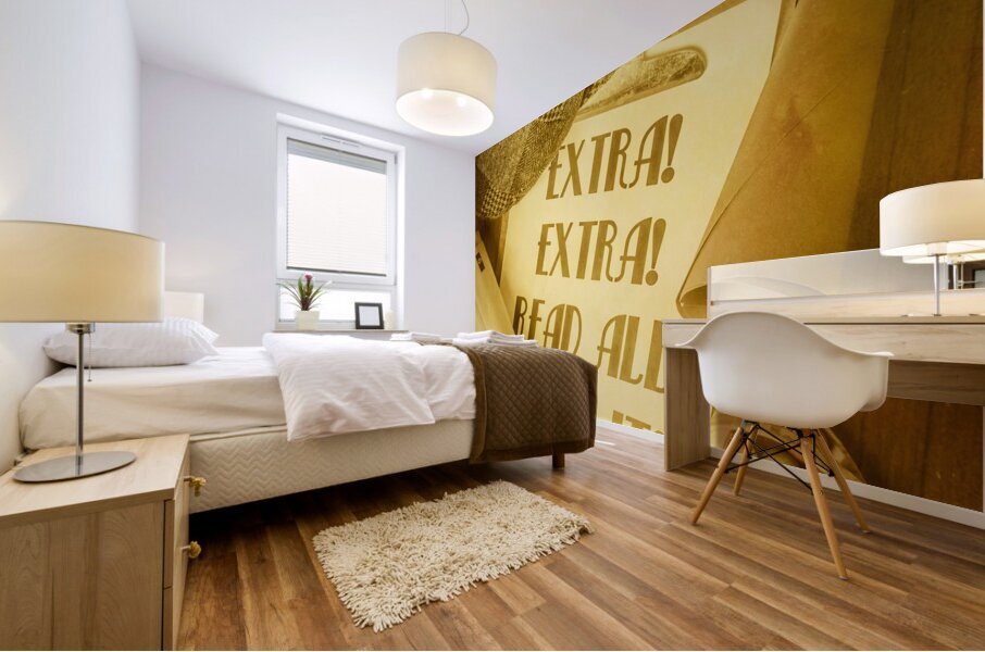 Selling the news Mural print