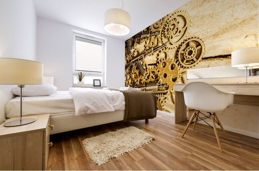 Gearing for war Mural print