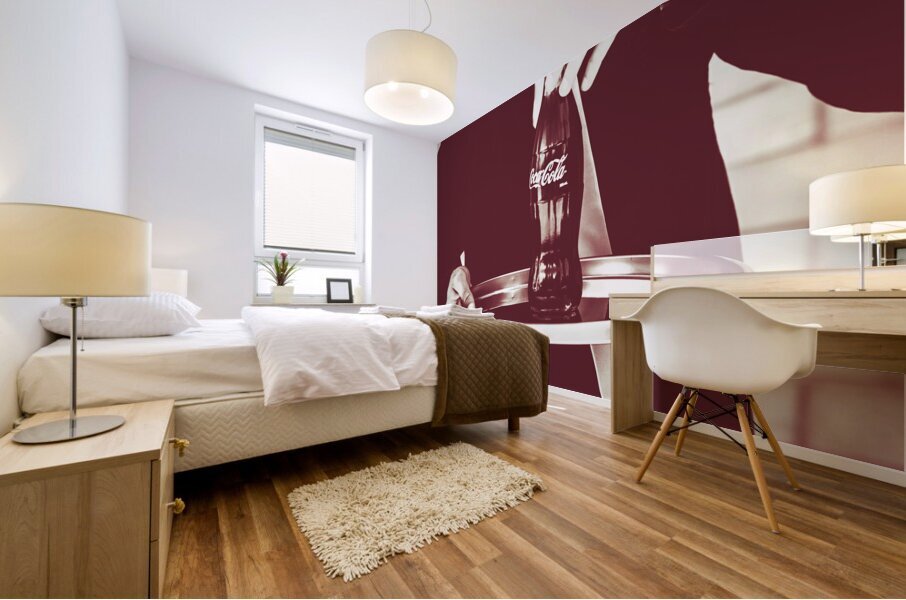 Red retro Coca-Cola Mural print