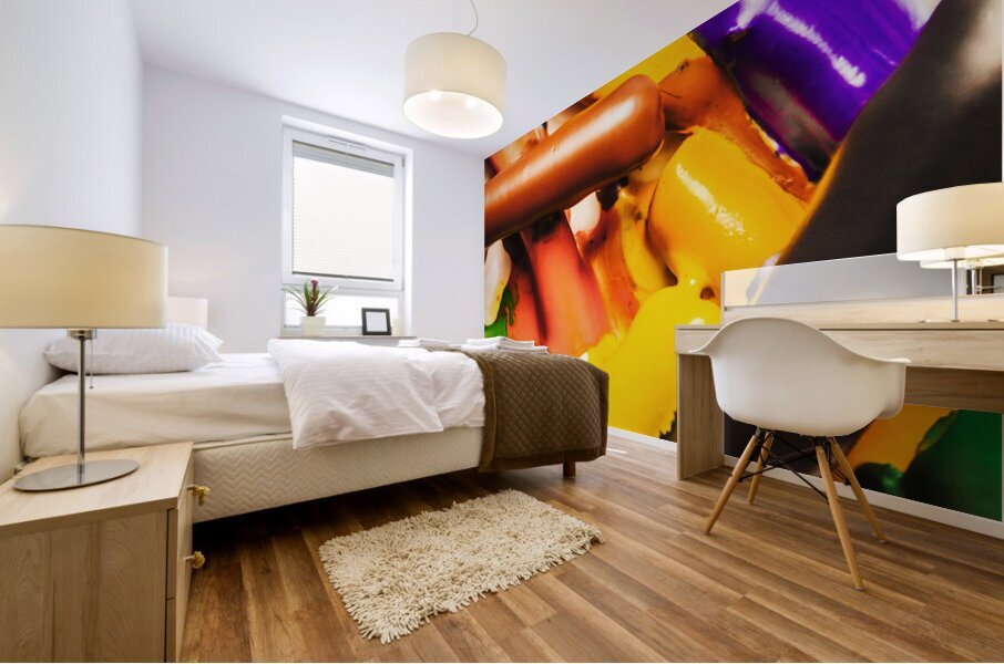 Deconstructing the colour wheel Mural print